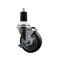 Service Caster 4'' Thermoplastic Rubber Swivel 1-1/2'' Expanding Stem Caster with Brake SCC-EX20S414-TPRB-TLB-112 - alternate 1